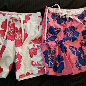 2 Pairs Abercrombie and Fitch Boardshorts